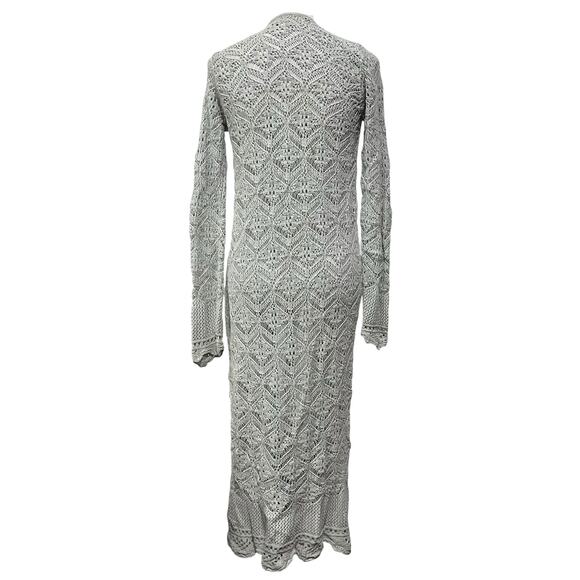 Chico’s Duster Cardigan White Lightweight Sheer Long Sz 0 (S-4) - Picture 3 of 12